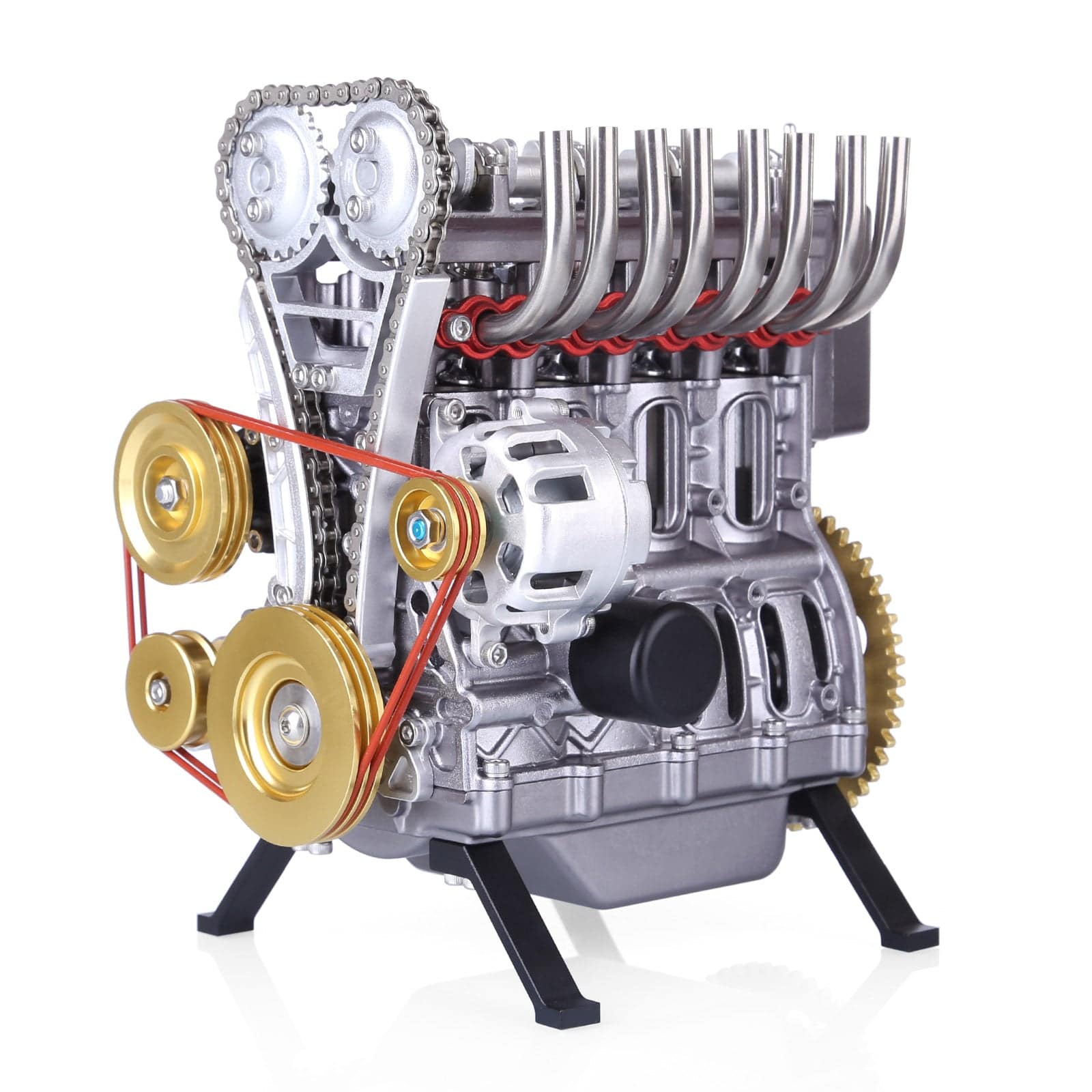 Teching DM13-L4-T Metal 4 Cylinder Engine Model DIY Assembly Kit Electric Mechanical Gift-helloworld7
