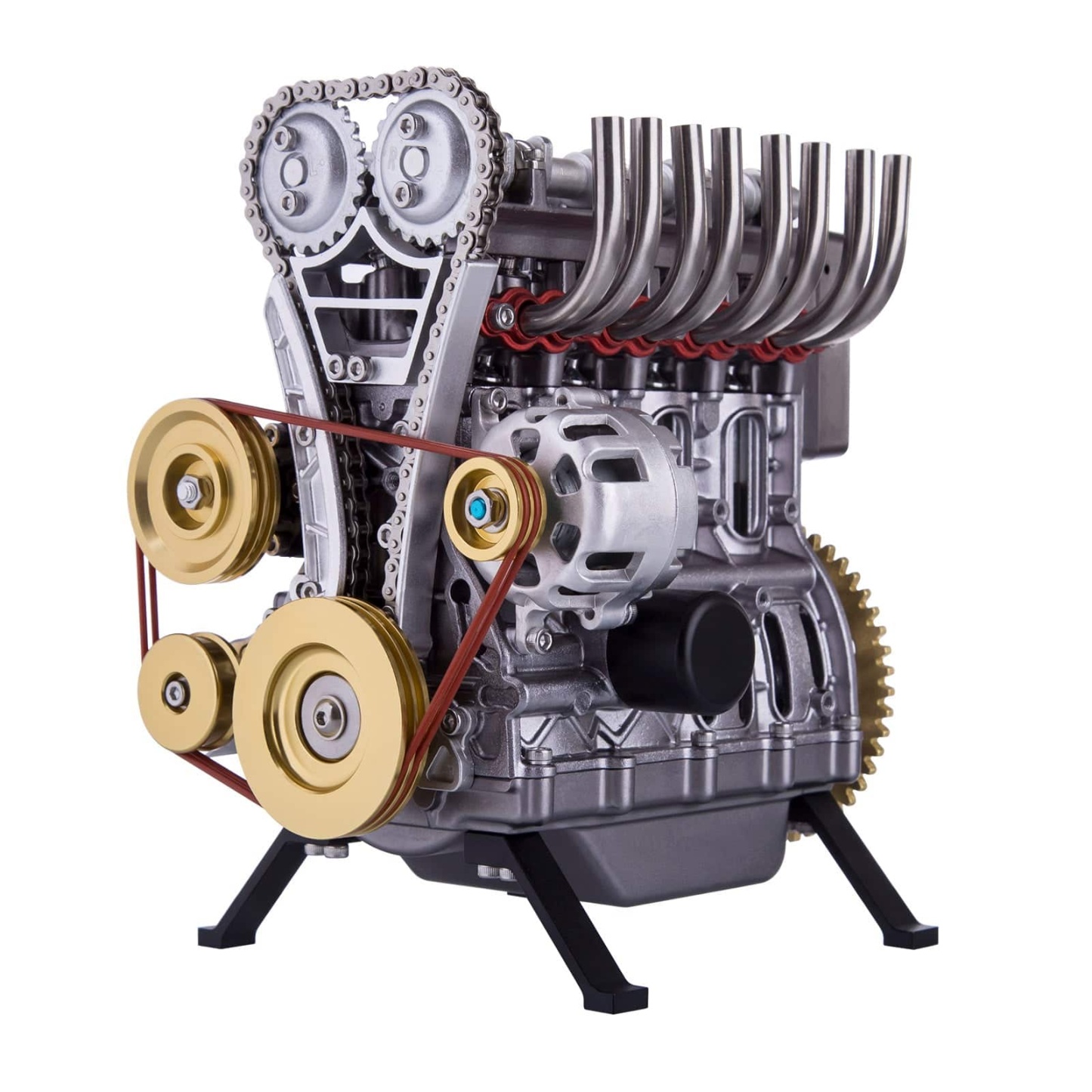 Teching DM13-L4-T Metal 4 Cylinder Engine Model DIY Assembly Kit Electric Mechanical Gift-helloworld7