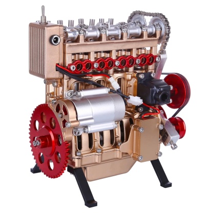 Teching DM13-L4-T Metal 4 Cylinder Engine Model DIY Assembly Kit Electric Mechanical Gift-helloworld7