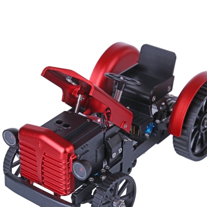 Teching Full Metal RC Tractor Model Assembly Kit APP Controlled STEM Mechanical Gift