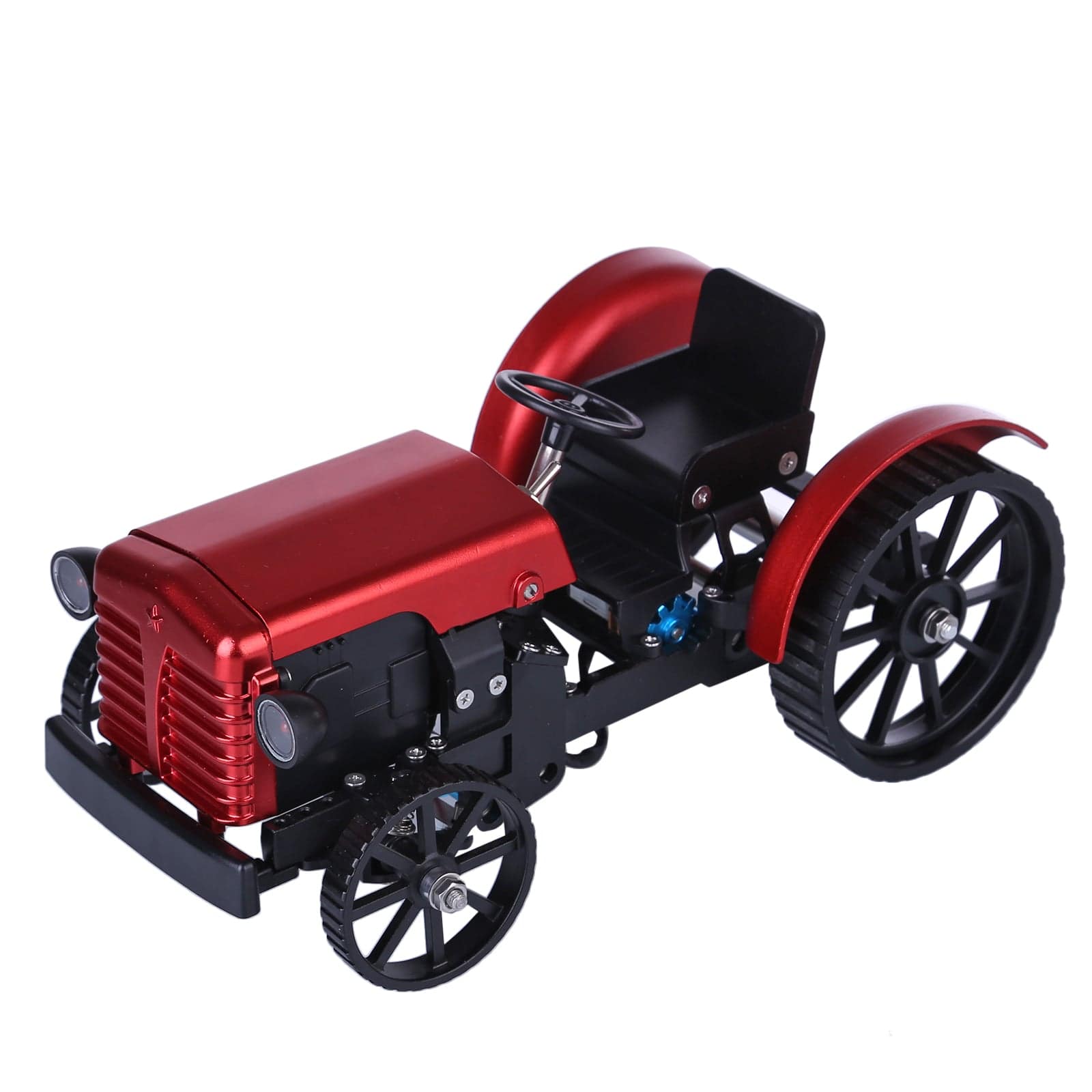 Teching Full Metal RC Tractor Model Assembly Kit APP Controlled STEM Mechanical Gift