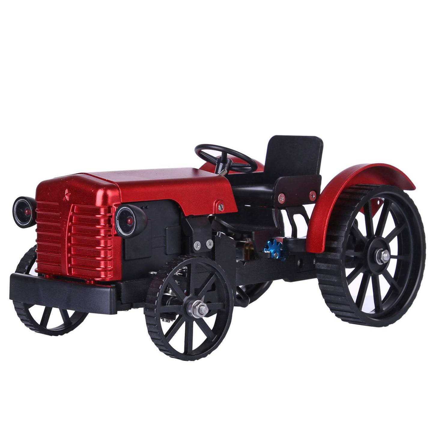 Teching Full Metal RC Tractor Model Assembly Kit APP Controlled STEM Mechanical Gift
