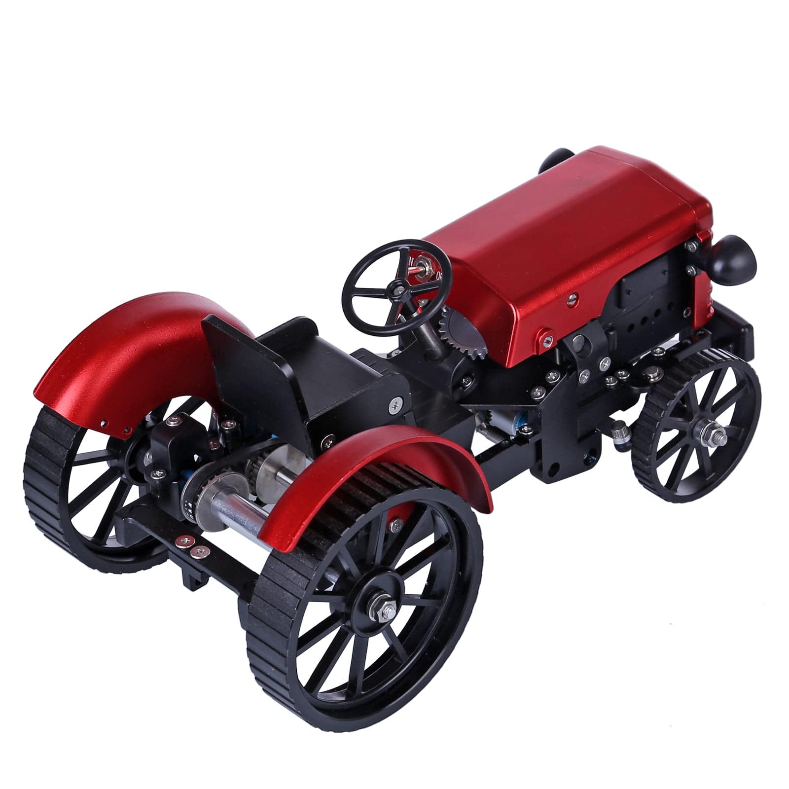 Teching Full Metal RC Tractor Model Assembly Kit APP Controlled STEM Mechanical Gift