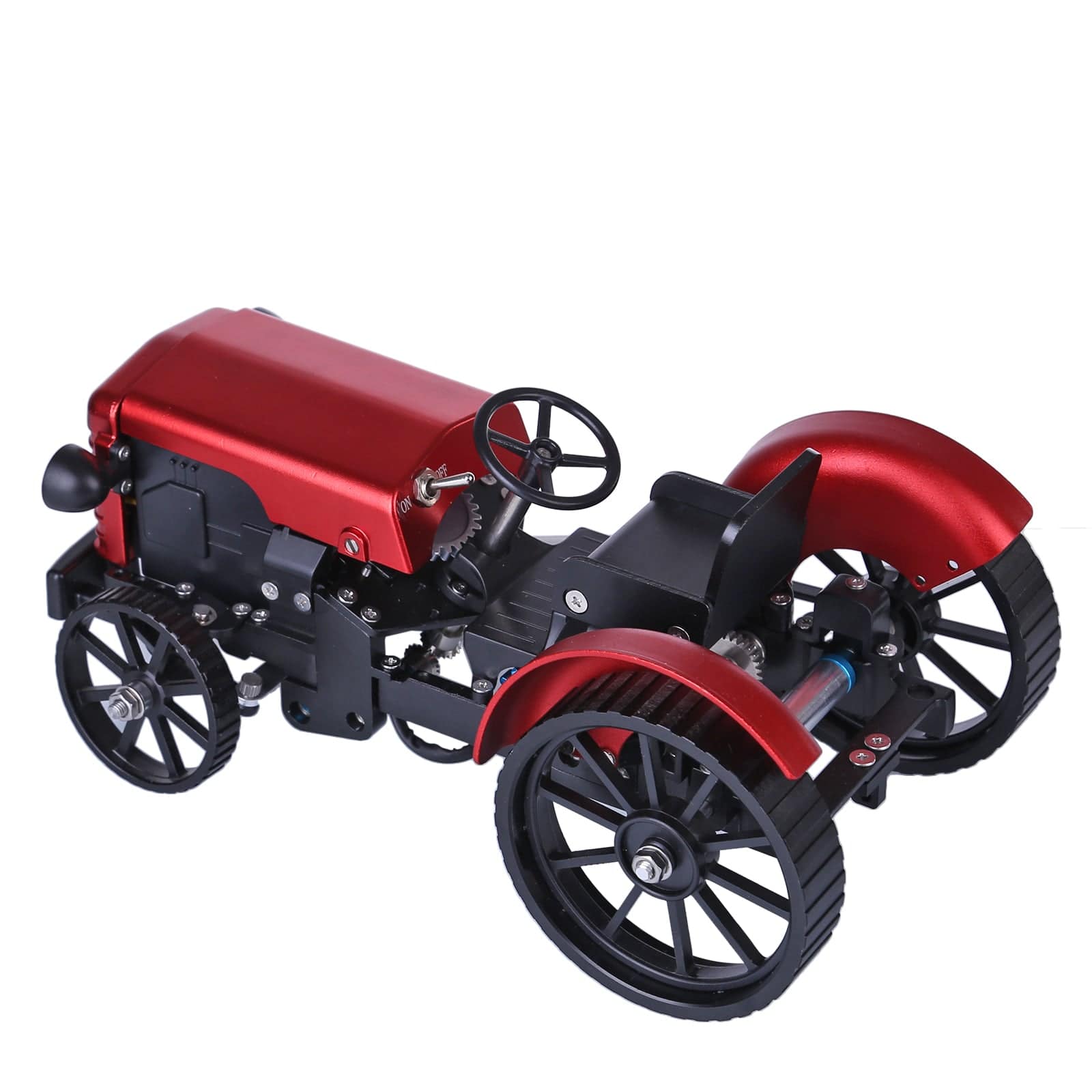 Teching Full Metal RC Tractor Model Assembly Kit APP Controlled STEM Mechanical Gift