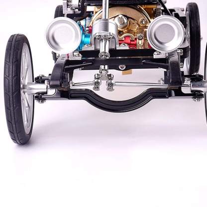 Teching Metal Single Cylinder Engine Car Model Kit DIY Mechanical Assembly Gift