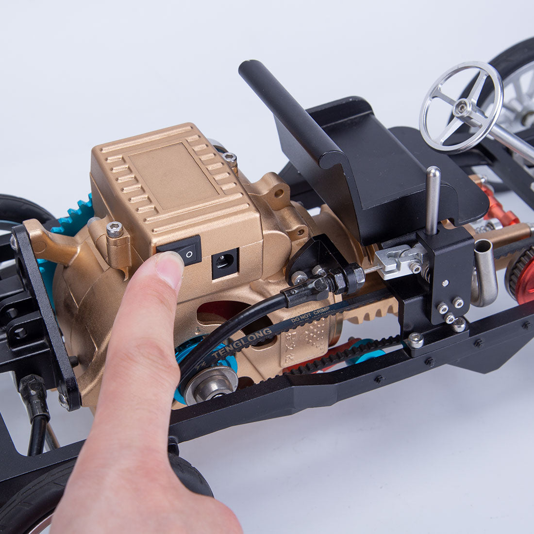 Teching Single Cylinder Metal Car Model - Pre-Assembled 1886 Style Replica Display Unit-helloworld7