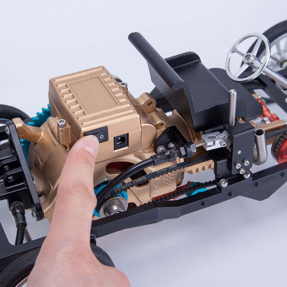 Teching Single Cylinder Metal Car Model - Pre-Assembled 1886 Style Replica Display Unit-helloworld7