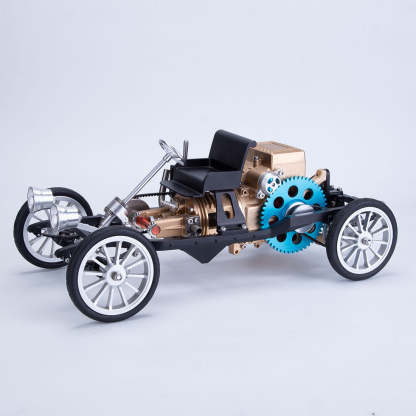 Teching Single Cylinder Metal Car Model - Pre-Assembled 1886 Style Replica Display Unit-helloworld7