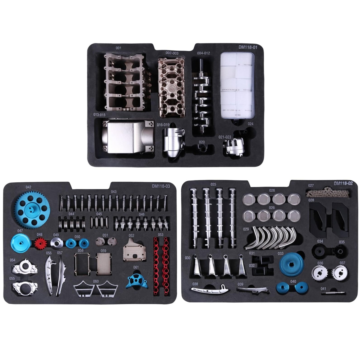 Teching V8 Mechanical Metal Assembly DIY Car Engine Model Kit (500+ Pcs)