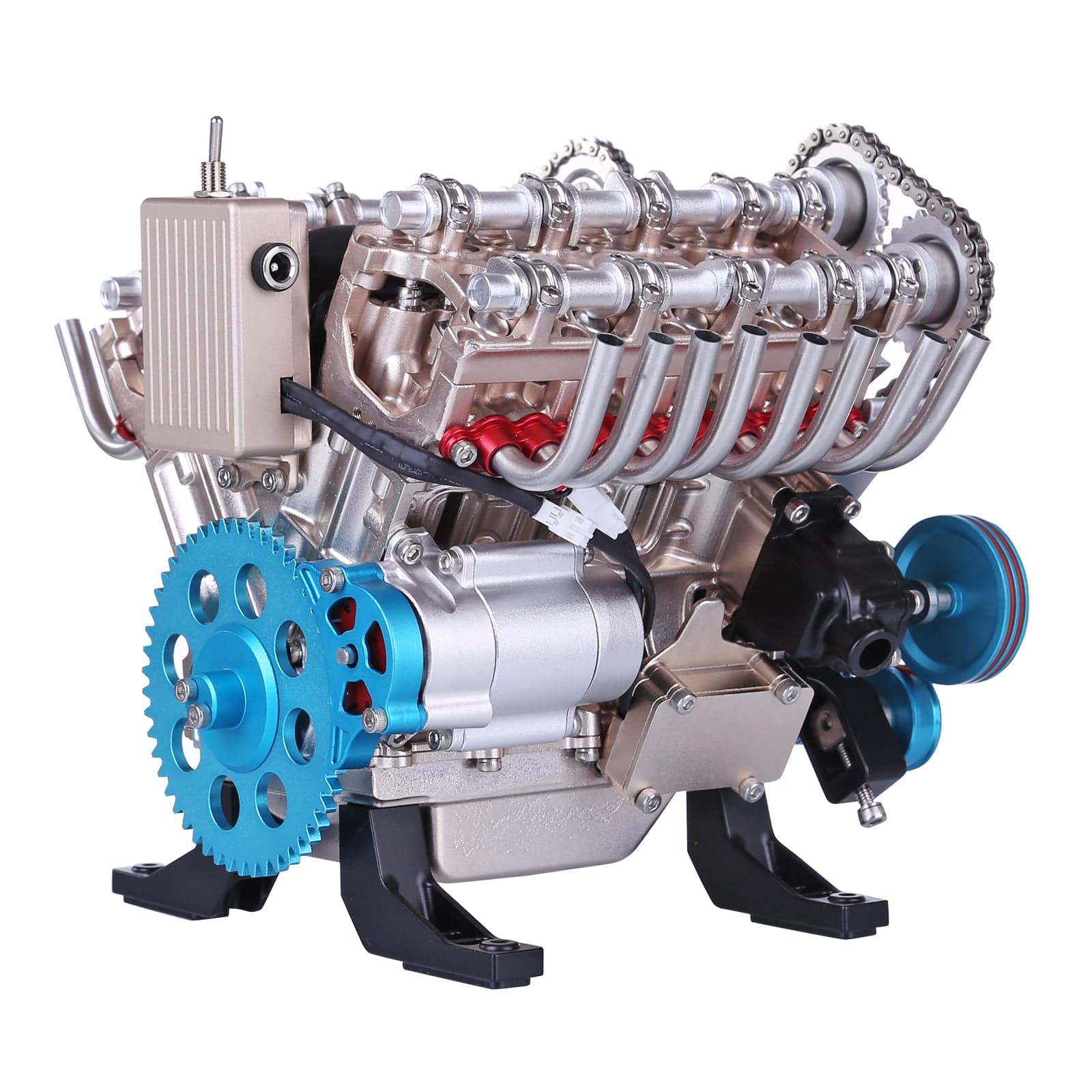 Teching V8 Mechanical Metal Assembly DIY Engine Model Kit STEM Gift