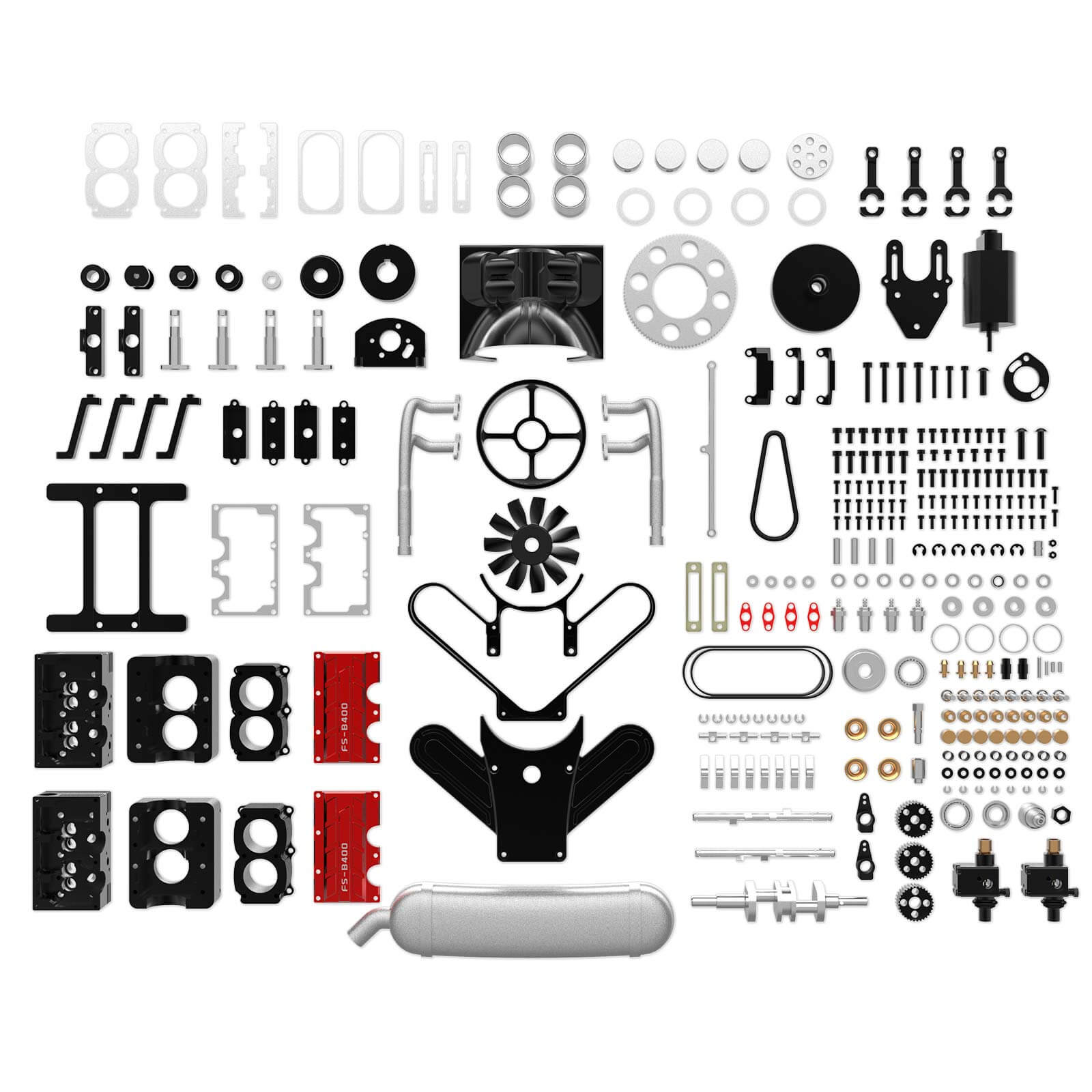 Toyan FS-B400 14cc Flat-Four Boxer 4 Stroke Nitro Engine Model Kit/RTR-helloworld7