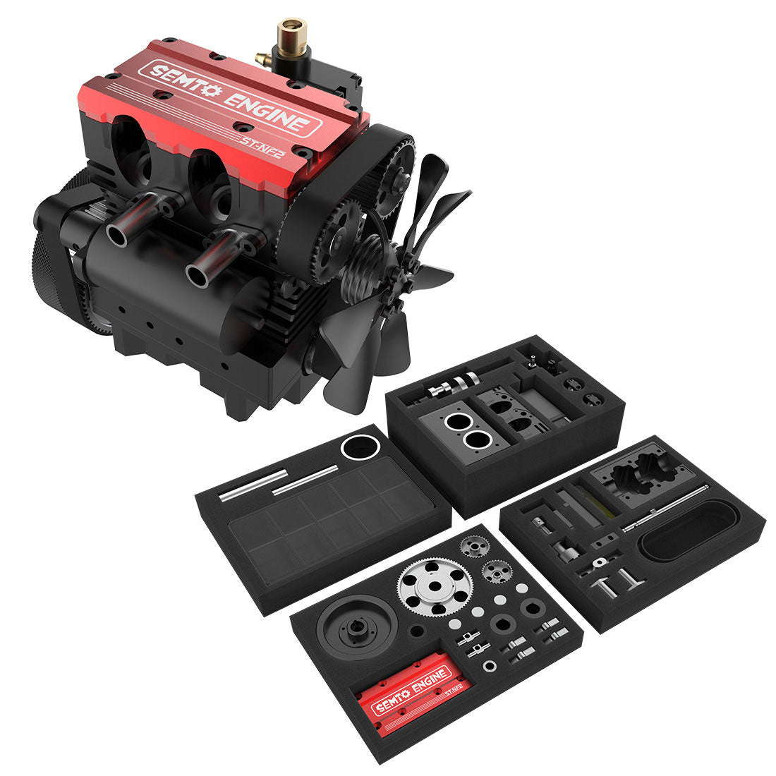 Toyan FS-S100AC DIY 4 Stroke Methanol RC Engine Kit 3.5cc Nitro Motor-helloworld7
