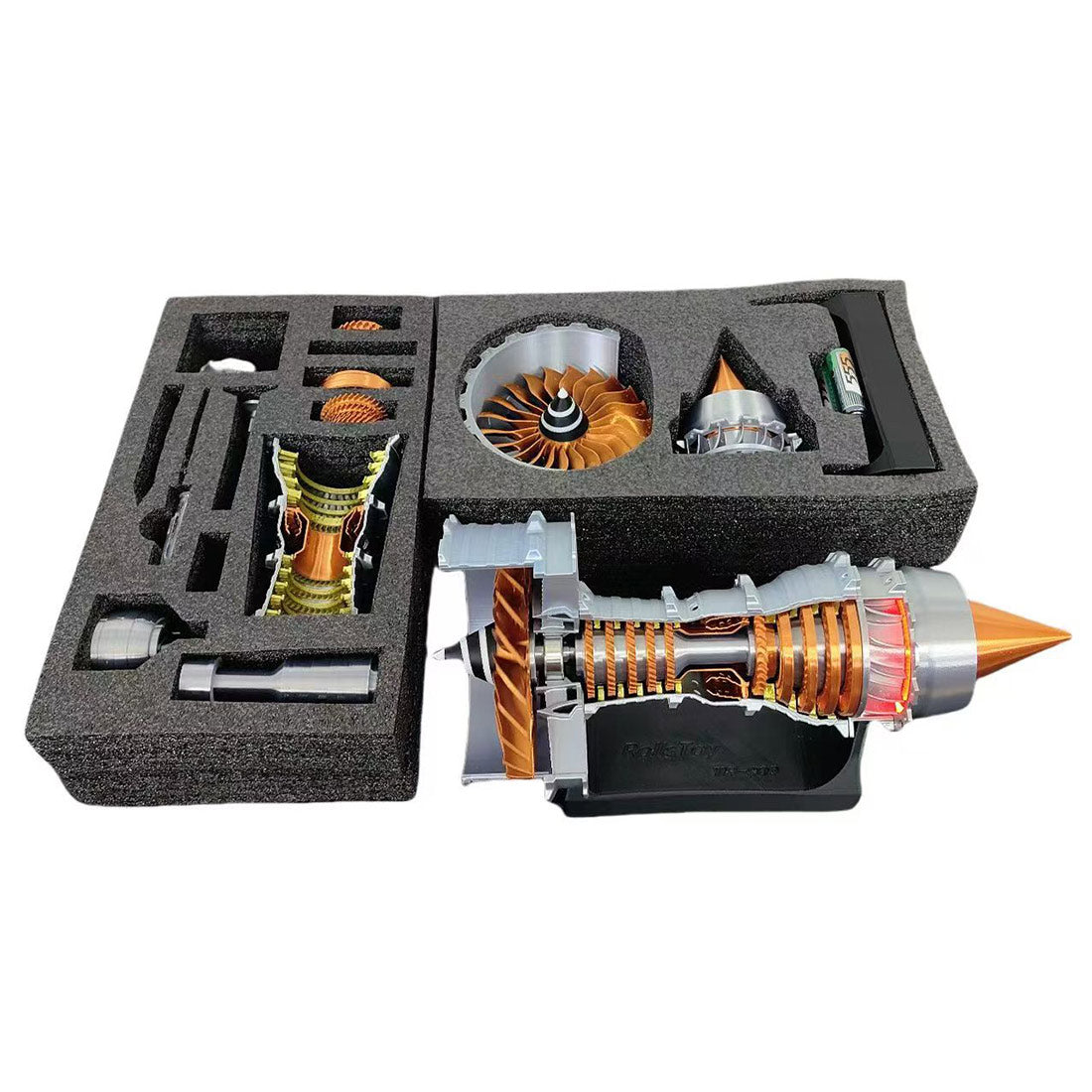 Trent 900 Turbofan Engine Model Kit with LED Lights and Throttle Control