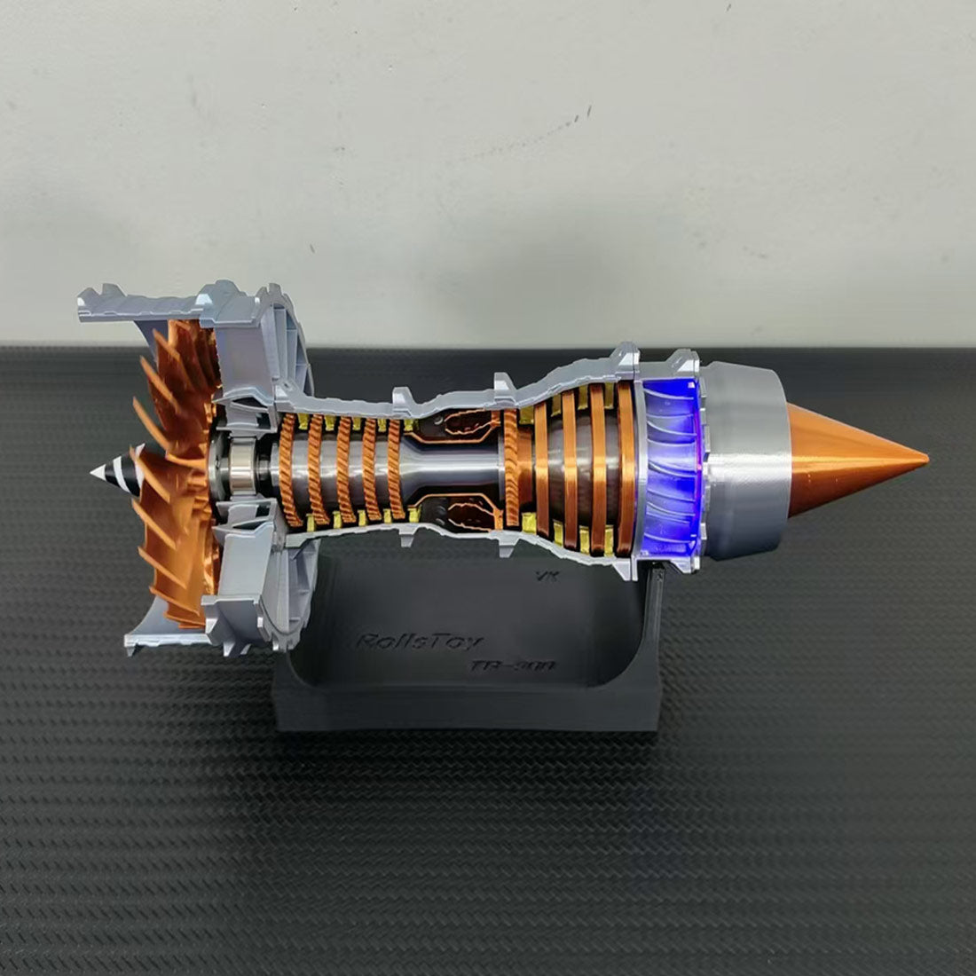 Trent 900 Turbofan Engine Model Kit with LED Lights and Throttle Control-helloworld7