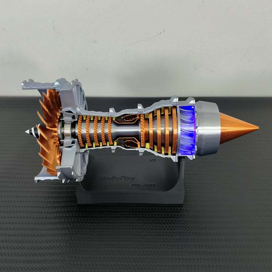 Trent 900 Turbofan Engine Model Kit with LED Lights and Throttle Control-helloworld7