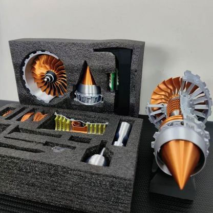 Trent 900 Turbofan Engine Model Kit with LED Lights and Throttle Control-helloworld7
