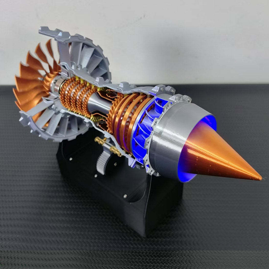 Trent 900 Turbofan Engine Model Kit with LED Lights and Throttle Control-helloworld7