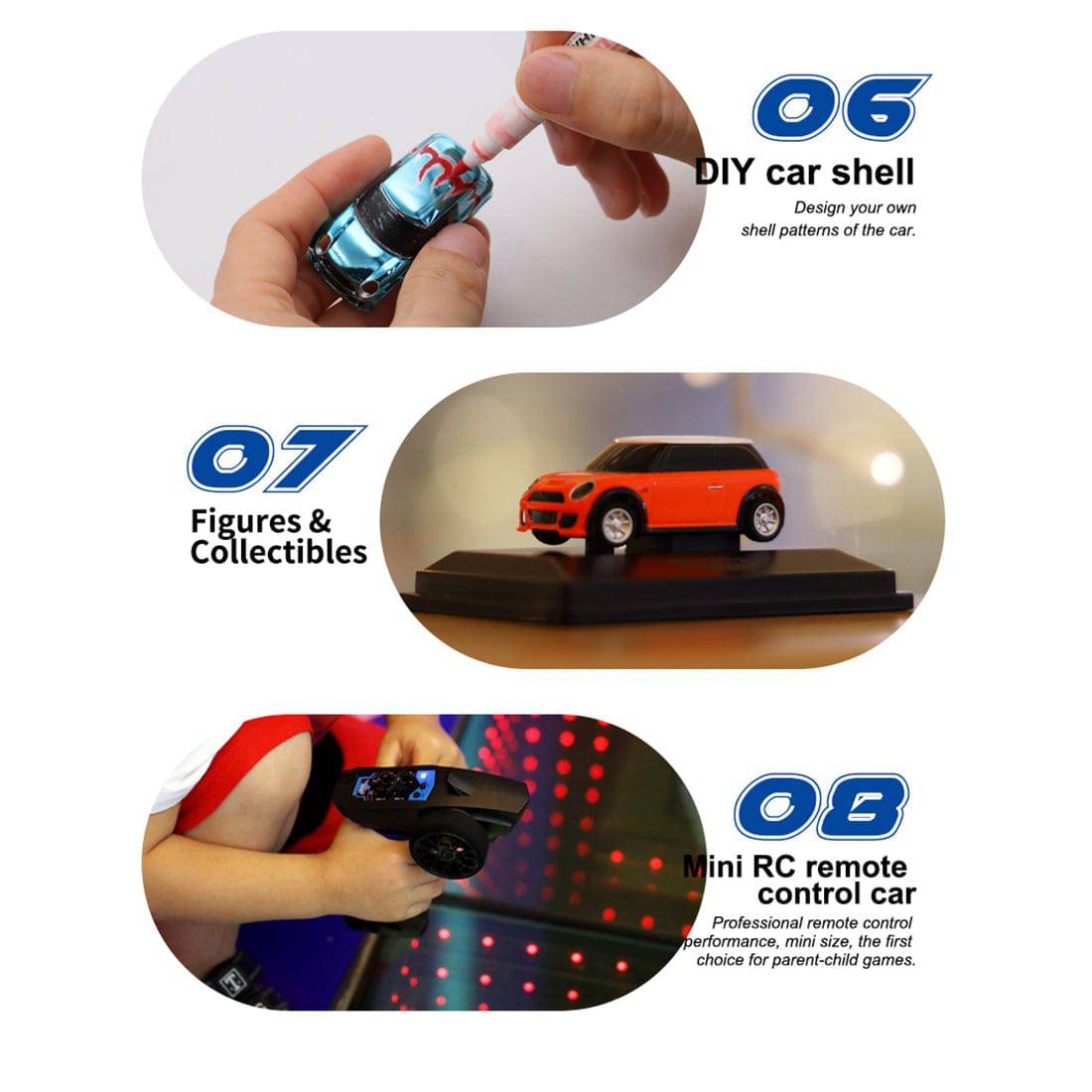 Turbo Racing 1/76 Scale Full Proportional Mini Electric RC Car RTR with P31 Remote