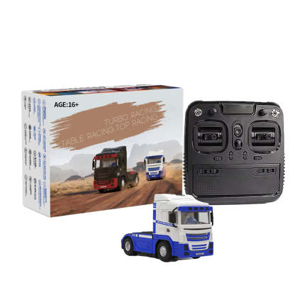 Turbo Racing 1/76 Scale Micro RC Tractor Truck RTR Proportional Control Desktop Car-helloworld7
