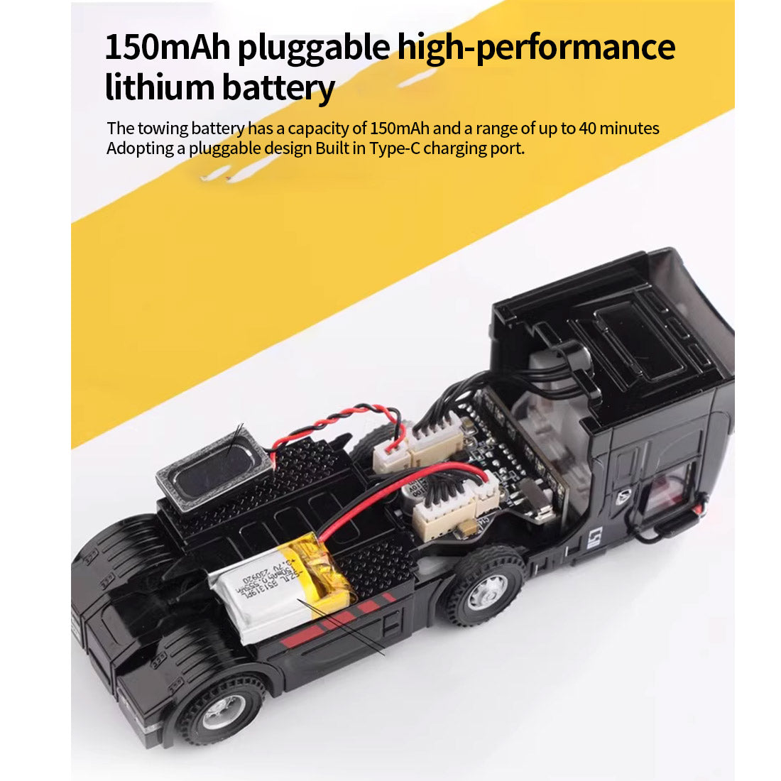 Turbo Racing 1/76 Scale Micro RC Tractor Truck RTR Proportional Control Desktop Car-helloworld7