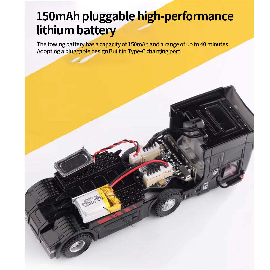 Turbo Racing 1/76 Scale Micro RC Tractor Truck RTR Proportional Control Desktop Car-helloworld7