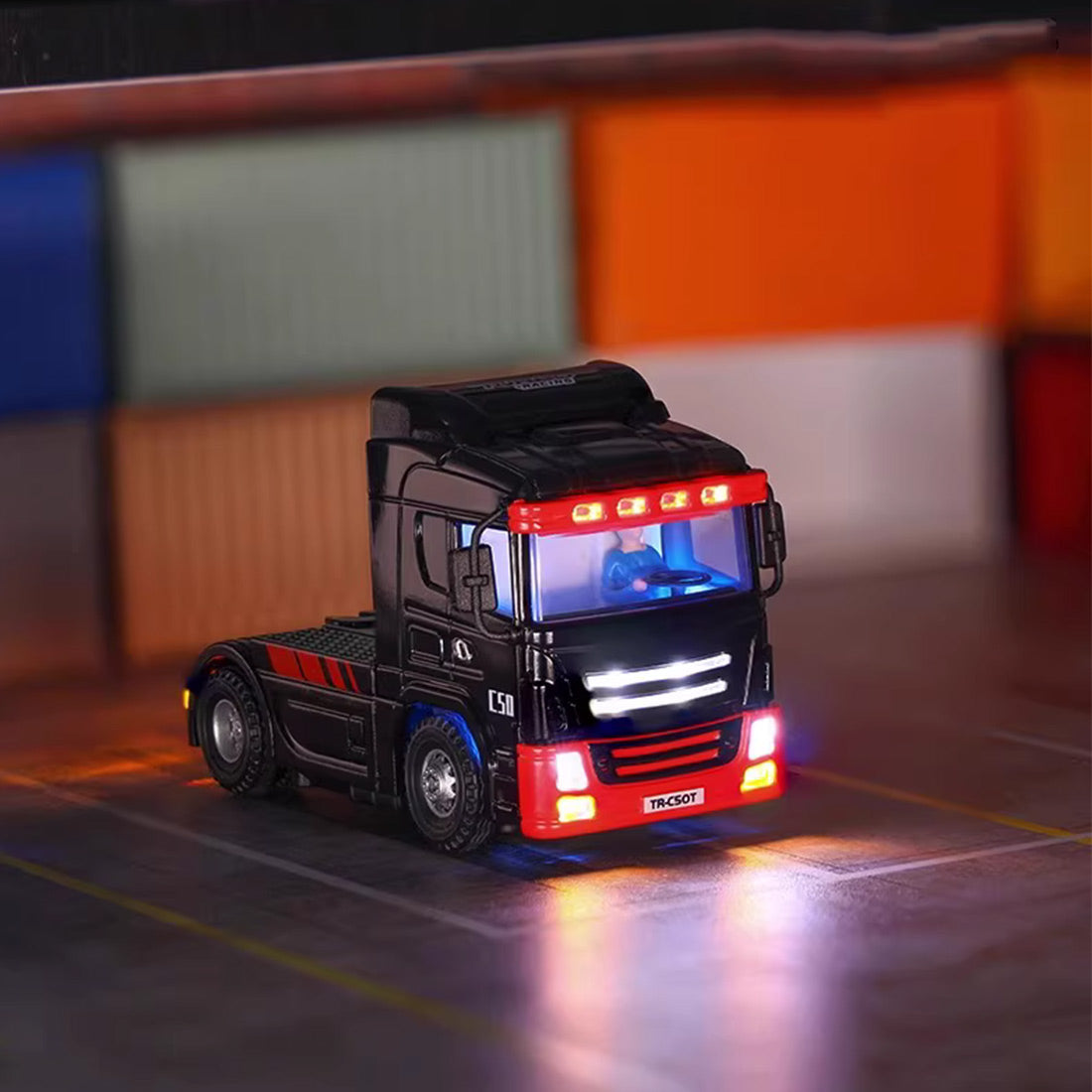 Turbo Racing 1/76 Scale Micro RC Tractor Truck RTR Proportional Control Desktop Car-helloworld7