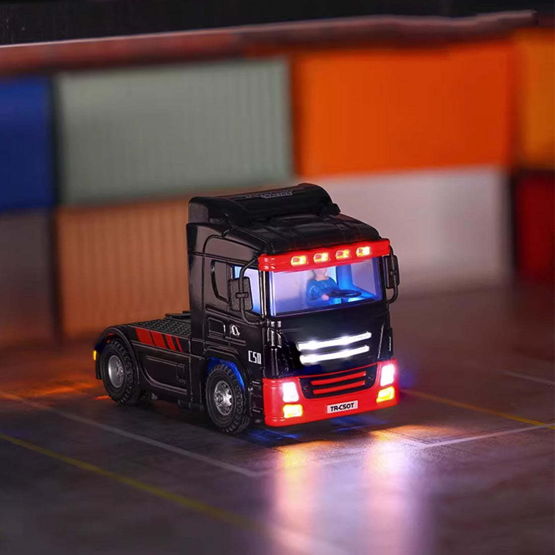Turbo Racing 1/76 Scale Micro RC Tractor Truck RTR Proportional Control Desktop Car-helloworld7
