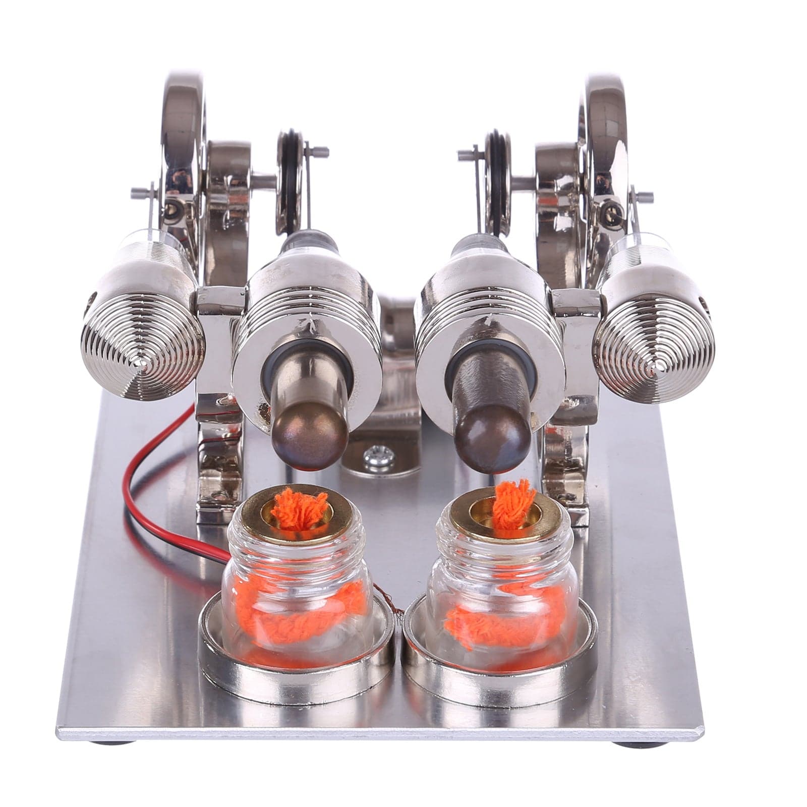Twin Cylinder Stirling Engine Generator Model with Voltage Display Science Gift