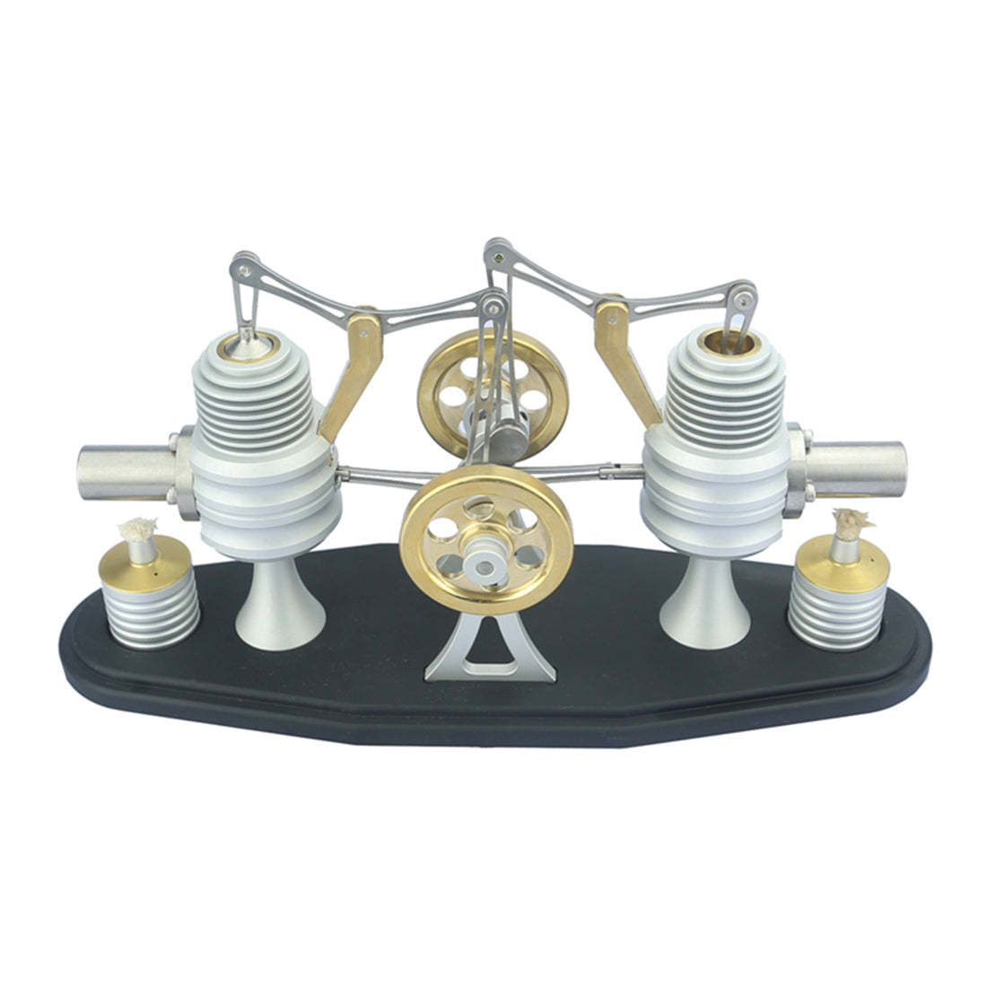 Twin Cylinder Walking Beam Stirling Engine DIY Kit Full Metal Model Science Gift