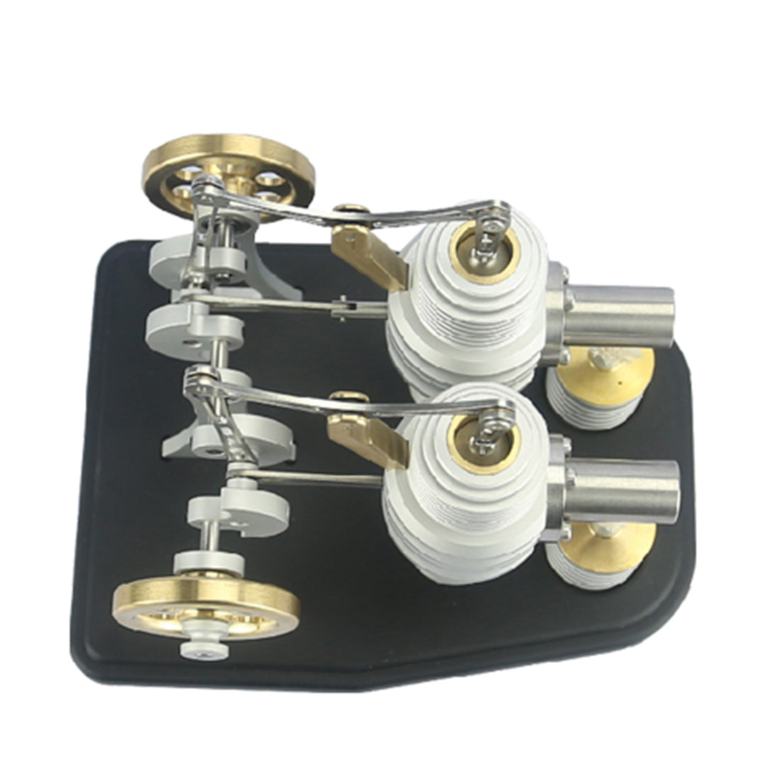Twin Cylinder Walking Beam Stirling Engine DIY Kit Full Metal Model Science Gift
