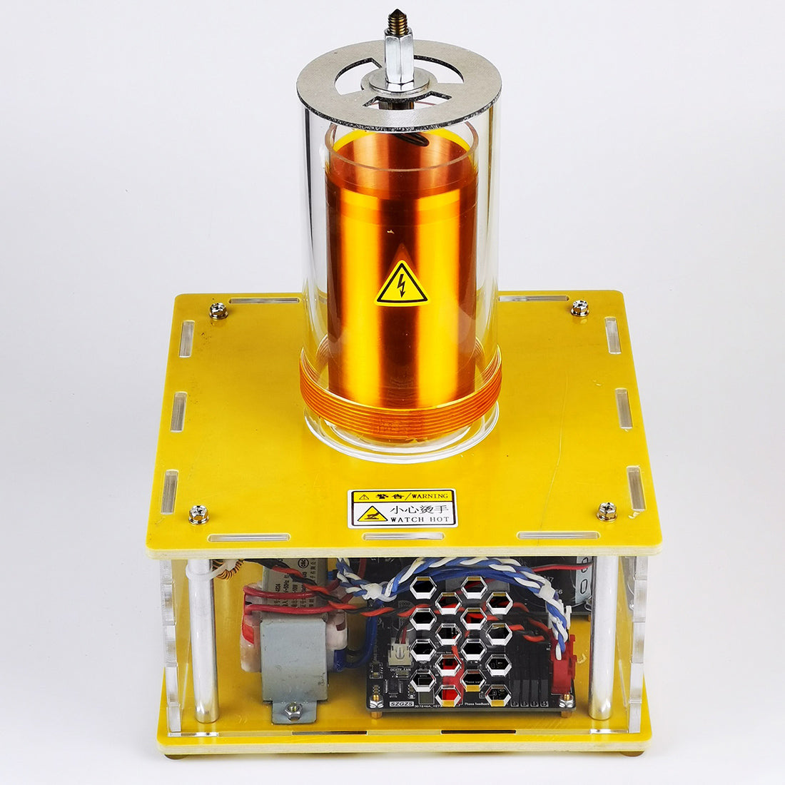 Upgrade PLL SSTC Musical Tesla Coil Quartz Glass Plasma Speaker Bluetooth High Voltage Science Toy-helloworld7