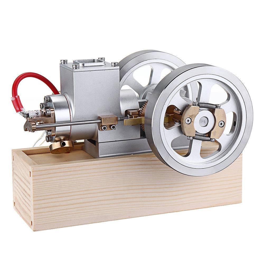 Upgraded Full Metal Hit and Miss Gas Engine Model with Wooden Base | 1200RPM Mechanical STEM Gift