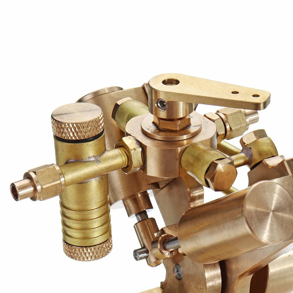 V-Shape Twin Cylinder Mini Pure Copper Steam Engine Model