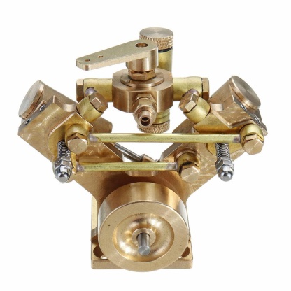 V-Shape Twin Cylinder Mini Pure Copper Steam Engine Model