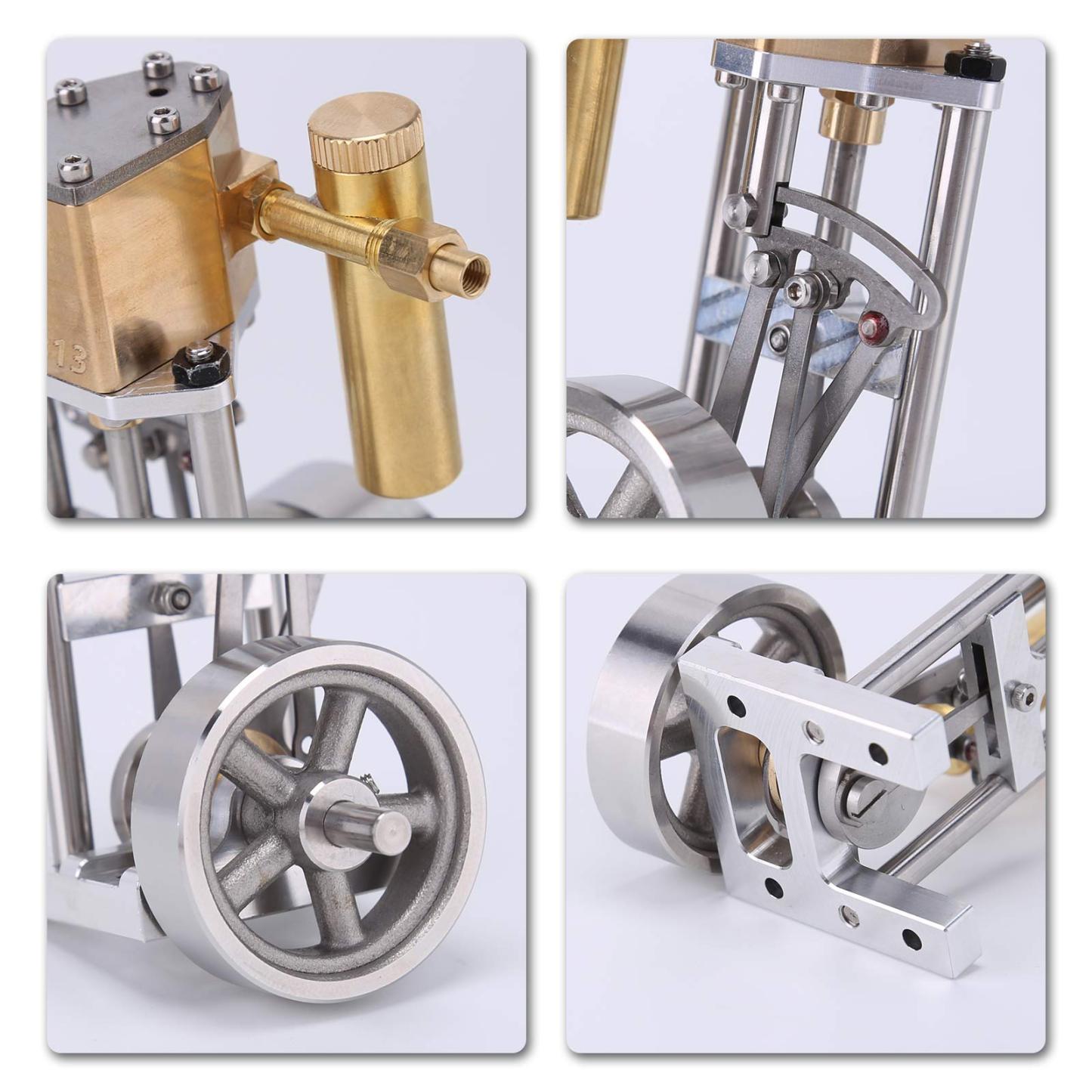 V1313 Mini Reversing Steam Engine Model Vertical Single Cylinder Physics Toy-helloworld7