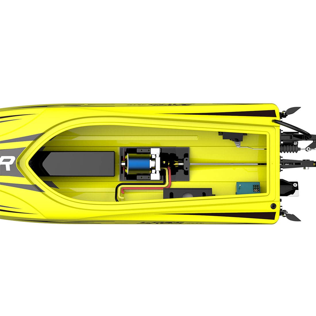 VOLANTEXRC Vector High-Speed RC Boat 60KM/H, 2.4GHz Brushless Electric Speedboat for Adults, Waterproof Radio Control Racing Boat for Pools, Rivers, and Lakes - RTR-helloworld7