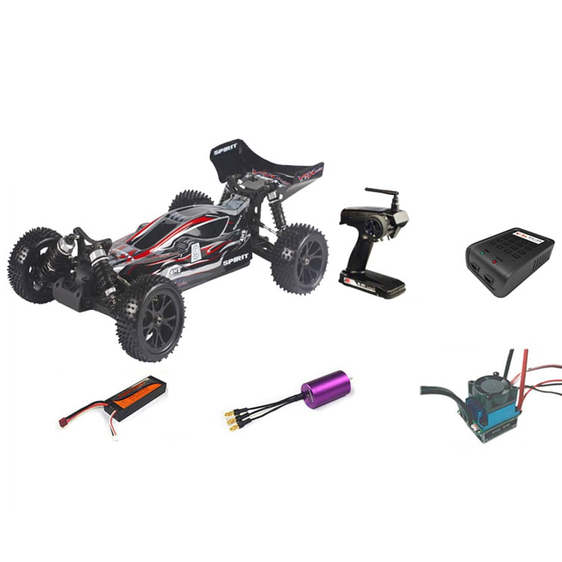 VRX RH1016 Spirit EBD 1/10 Scale 4WD Brushed Electric Off Road Buggy RTR