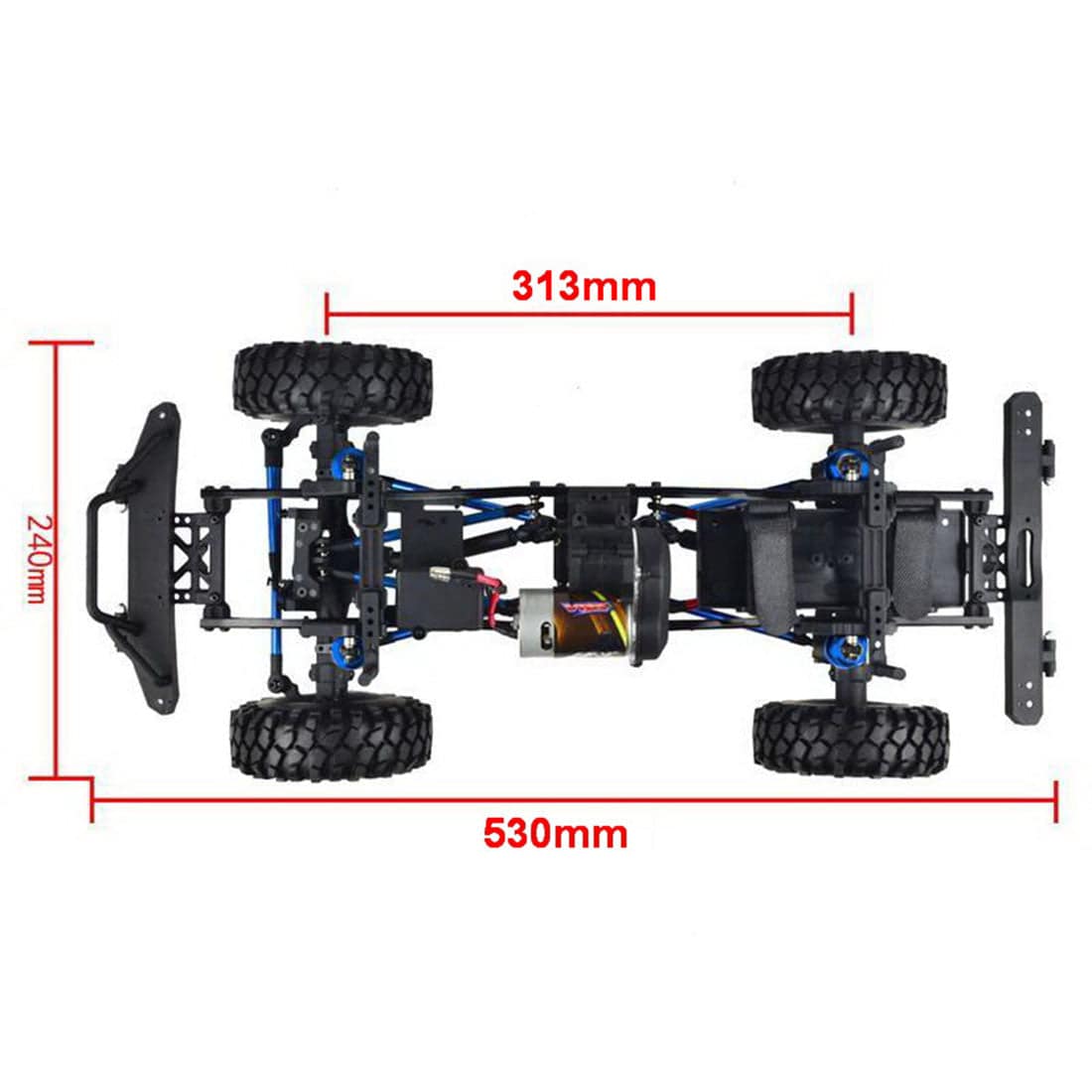 VRX RH1053 1/10 Scale 4WD RTR Off-Road Crawler with 2-Speed Transmission and Remote Winch