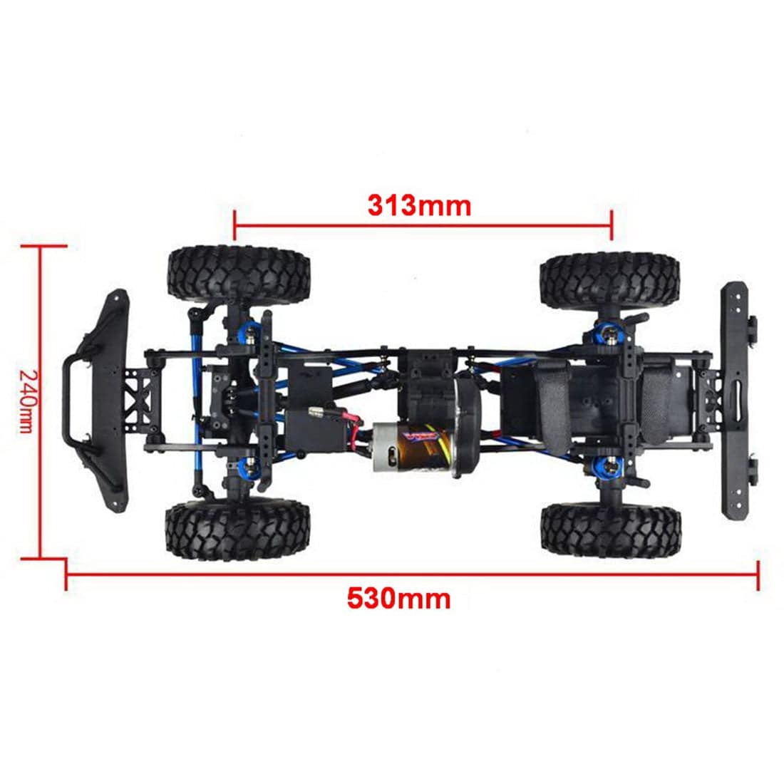 VRX RH1053 1/10 Scale 4WD RTR Off-Road Crawler with 2-Speed Transmission and Remote Winch