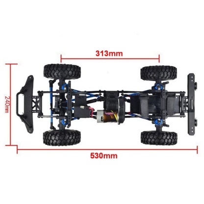 VRX RH1053 1/10 Scale 4WD RTR Off-Road Crawler with 2-Speed Transmission and Remote Winch