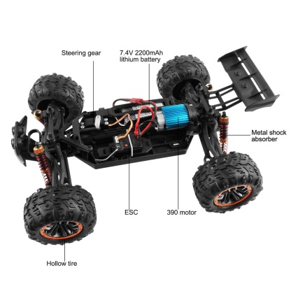 VXL Racing 1/10 Scale 4WD High Speed Off-Road RC Truck RTR All-Terrain Car for Beginners