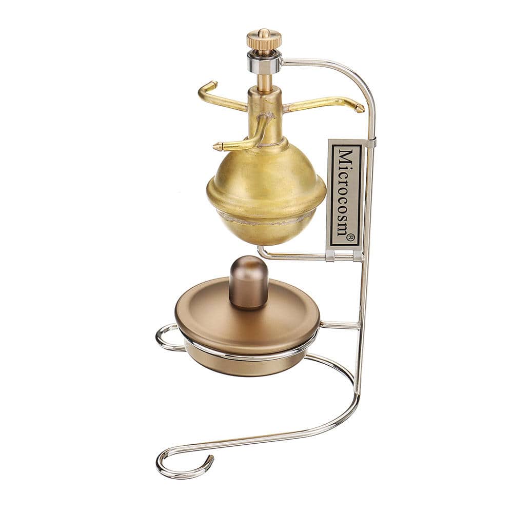 Vertical Pure Copper Mini Steam Engine Model with Boiler Physics Gift
