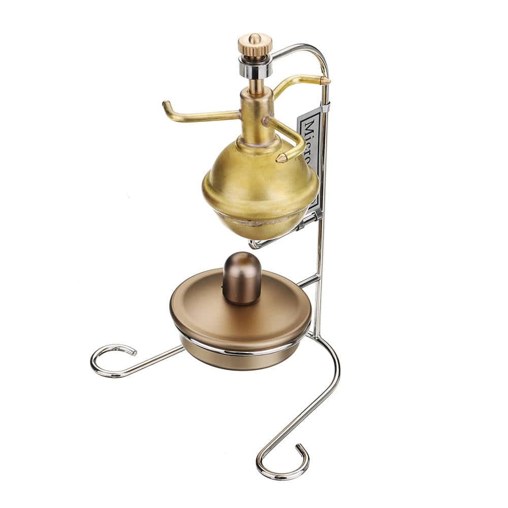 Vertical Pure Copper Mini Steam Engine Model with Boiler Physics Gift