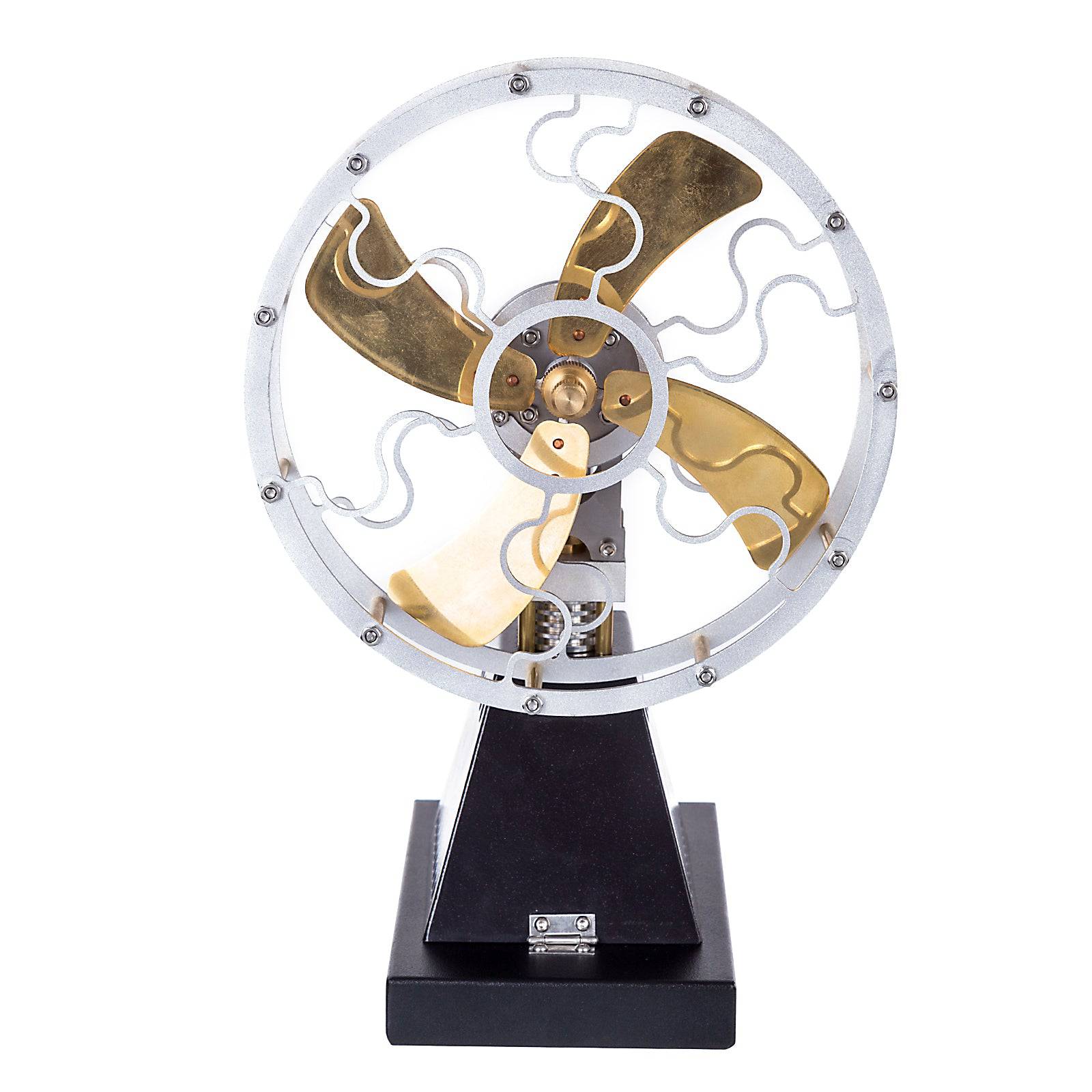 Vintage 4 Blade Stirling Engine Fan Heat Powered Stove Top Model Metal Physics Decor