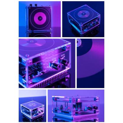 Vinyl Record Style Bluetooth Musical Tesla Coil Flat PCB Touchable Arc Science Toy-helloworld7