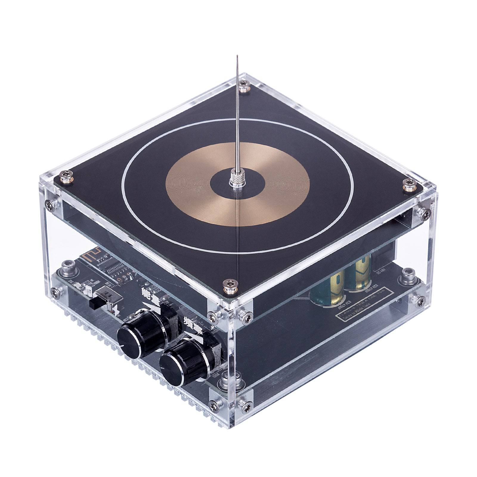 Vinyl Record Style Bluetooth Musical Tesla Coil Flat PCB Touchable Arc Science Toy-helloworld7