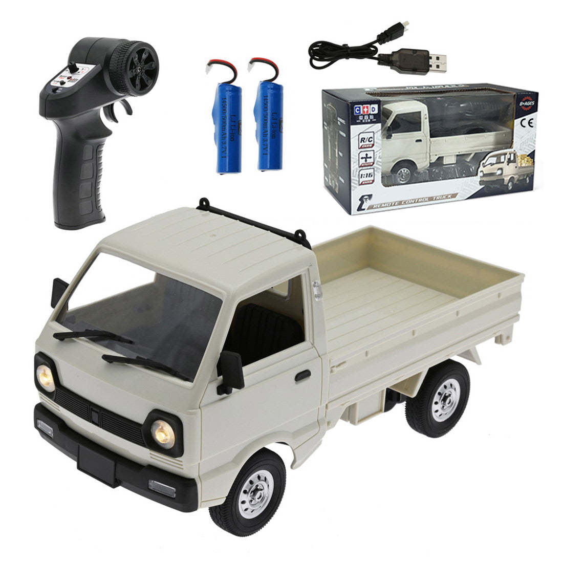 WPL D12 1/16 Scale RC Truck RTR 2.4Ghz Radio Control Drift Pickup with Proportional Steering