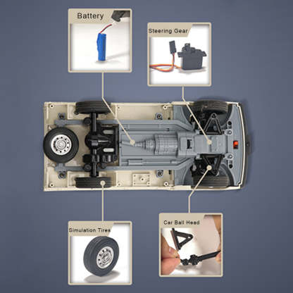 WPL D12 1/16 Scale RC Truck RTR 2.4Ghz Radio Control Drift Pickup with Proportional Steering