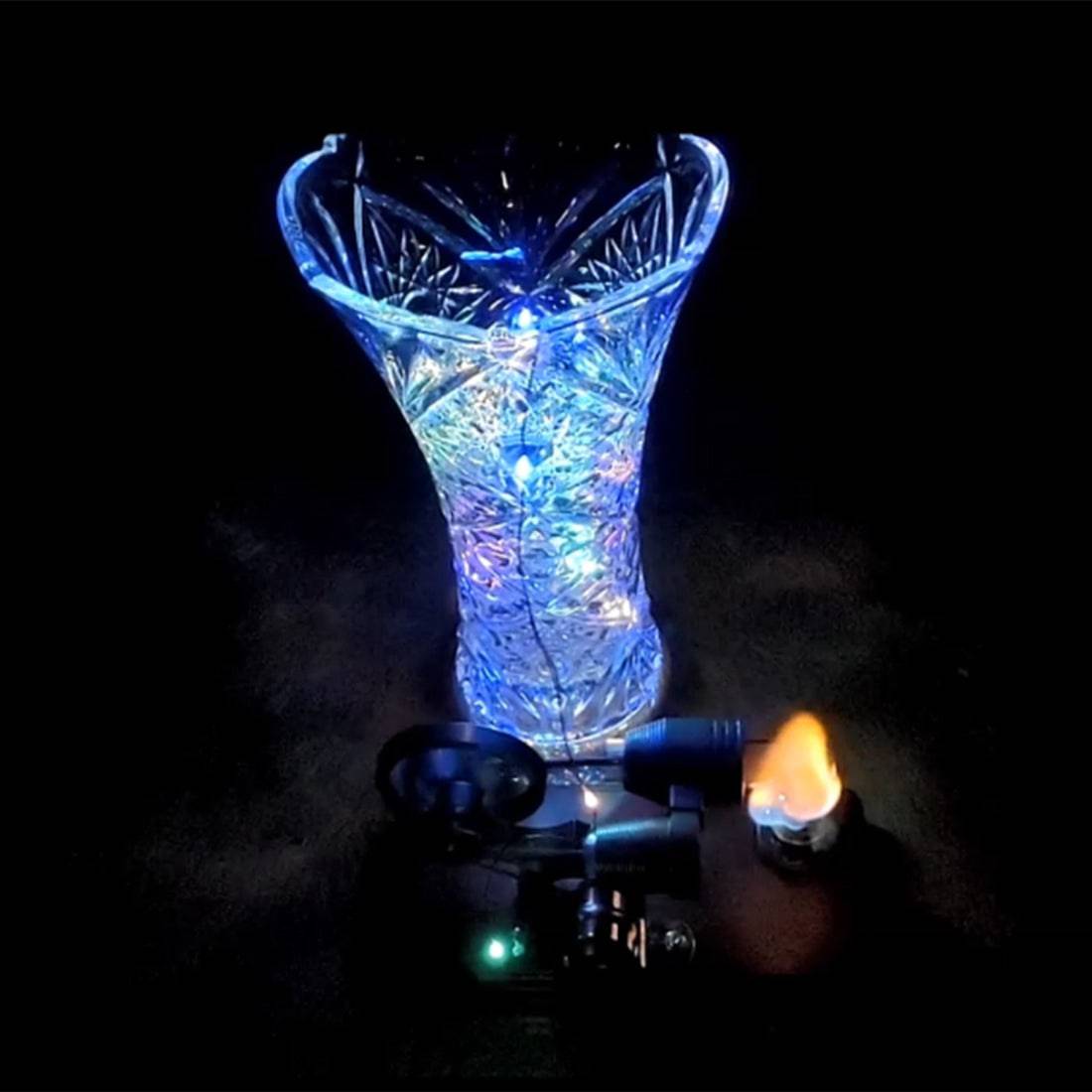 Y-Shape Retro Stirling Engine Generator Model with LED Lights Science Gift-helloworld7