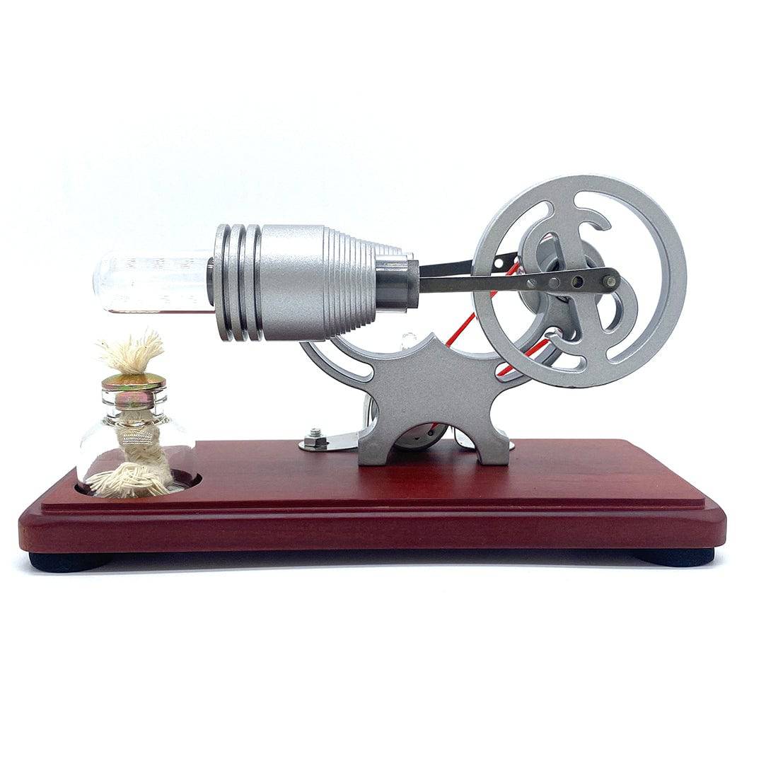 Y-Shape Retro Stirling Engine Generator Model with LED Lights Science Gift